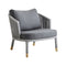 Moments Outdoor Lounge Chair  option Grey Cane-Line Soft Rope Frame / Grey Cane-line AirTouch Cushion Set