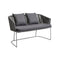 Moments Outdoor Bench  option Grey Cane-line Natte