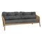 Ocean 3-Seater Outdoor Sofa  option Sofa with Grey Cane-Line Air Touch Cushion
