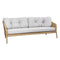Ocean 3-Seater Outdoor Sofa  option Sofa with White Grey Cane-Line Link Cushion