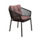 Ocean Outdoor Dining Chair  option Dark Bordeaux Cane-Line Wove