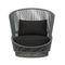 Palma Swivel Club Chair  option Mocha / Midnight Solvita