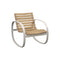 Parc Outdoor Rocking Chair  option Teak / Sand Aluminum