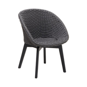 Peacock Outdoor Dining Chair with Metal Legs