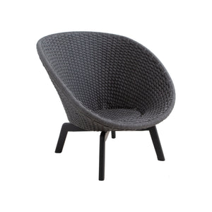 Peacock Outdoor Lounge Chair with Metal Legs
