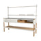 Sticks Outdoor Kitchen with Teak Shelf  option Shelf With Sand Wall System and Teak Storage Box