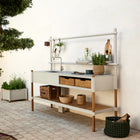 Sticks Outdoor Kitchen with Teak Shelf