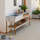 Sticks Outdoor Kitchen with Teak Shelf