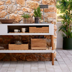 Sticks Outdoor Kitchen with Teak Shelf