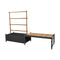 Sticks Outdoor Large Planter Bench  option Teak Planter Rack