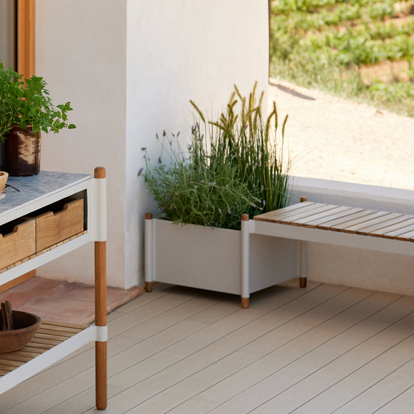 Cane-line Sticks Outdoor Planter Bench