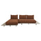 Sticks Platform Sofa with Chaise Lounge  option Umber Brown Cane-Line Rise