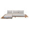 Sticks Platform Sofa with Chaise Lounge  option Teak