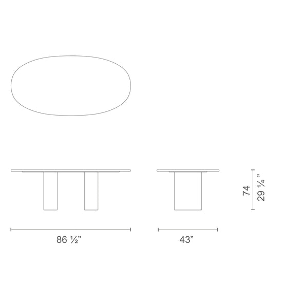 Dolmen Color Dining Table