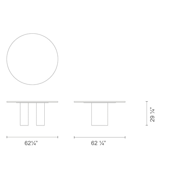 Dolmen Color Round Dining Table