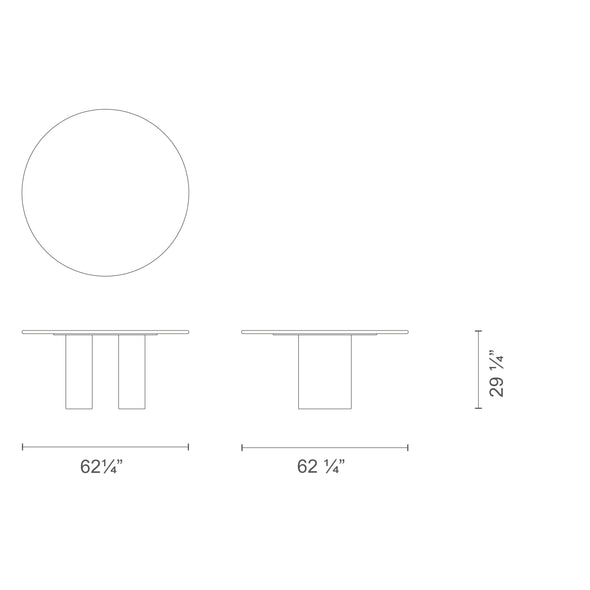 Dolmen Color Round Dining Table