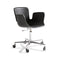 Juli Plastic Adjustable Task Chair  option Black / Polish Chrome