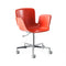 Juli Plastic Adjustable Task Chair  option Orange / Polish Chrome