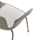 Juli Plastic Armchair with Metal Leg