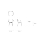Juli Plastic Armchair with Metal Leg