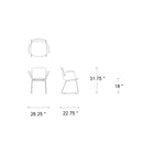 Juli Plastic Armchair with Sled Base