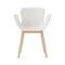 Juli Plastic Chair with Wood Leg  option White / Bleached Ash