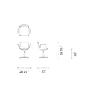 Juli Plastic Swivel Armchair
