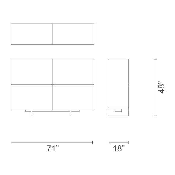 Uni 4 Door Cabinet