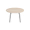 Parrish Outdoor Round Low Table  option Clear Anodized