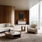 Fleur Wood Back Lounge Chair