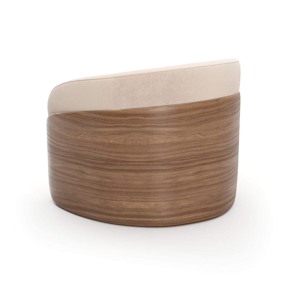 Fleur Wood Back Lounge Chair