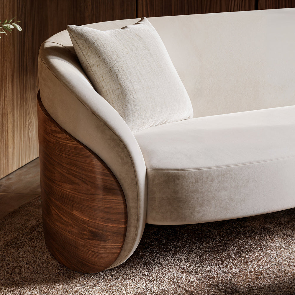 Fleur Wood Back Sofa