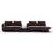 Overlap Bumper Sectional Sofa  option Dark Taupe / Nero Marquina