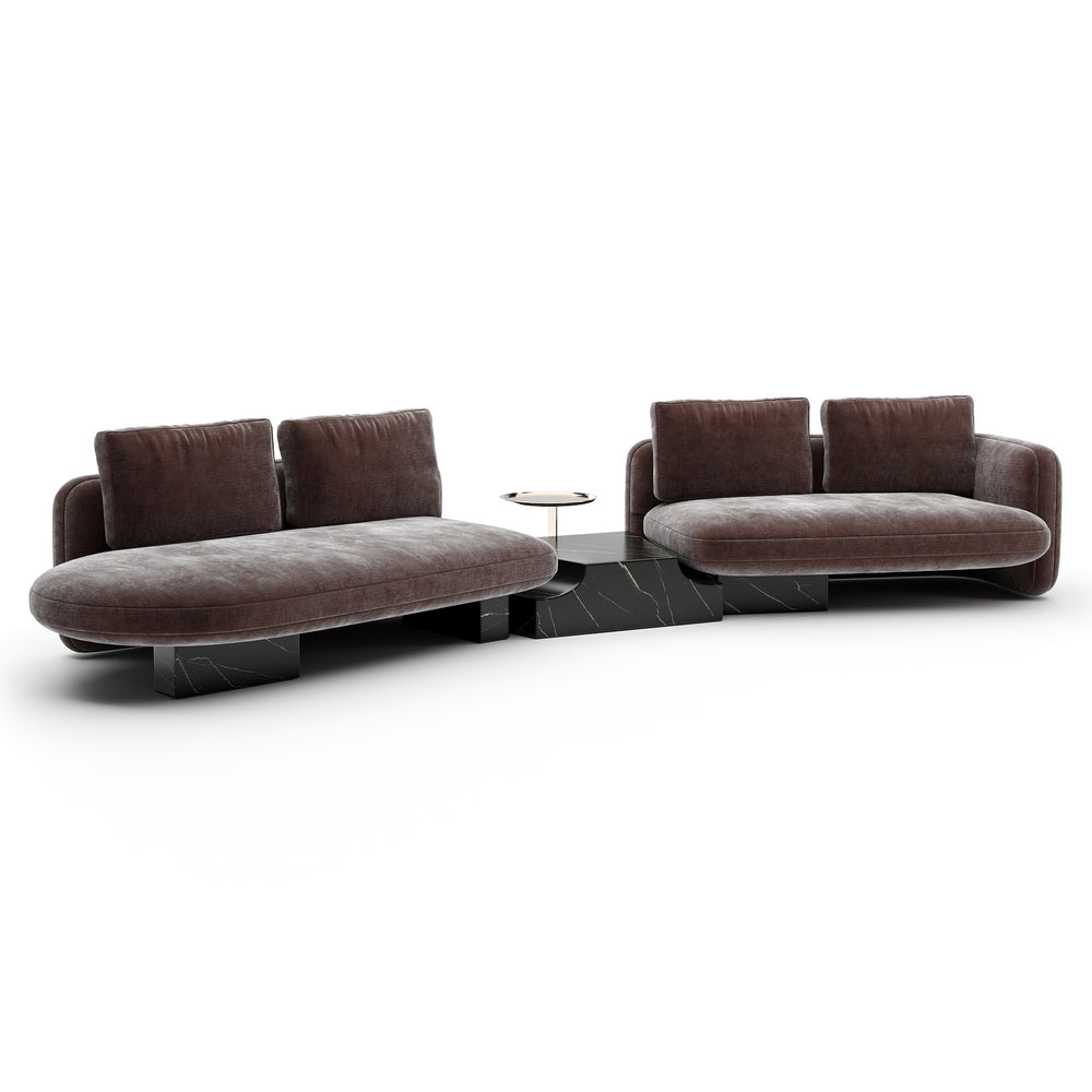 Overlap Bumper Sectional Sofa