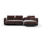 Overlap Sectional with Chaise  option Dark Taupe / Nero Marquina