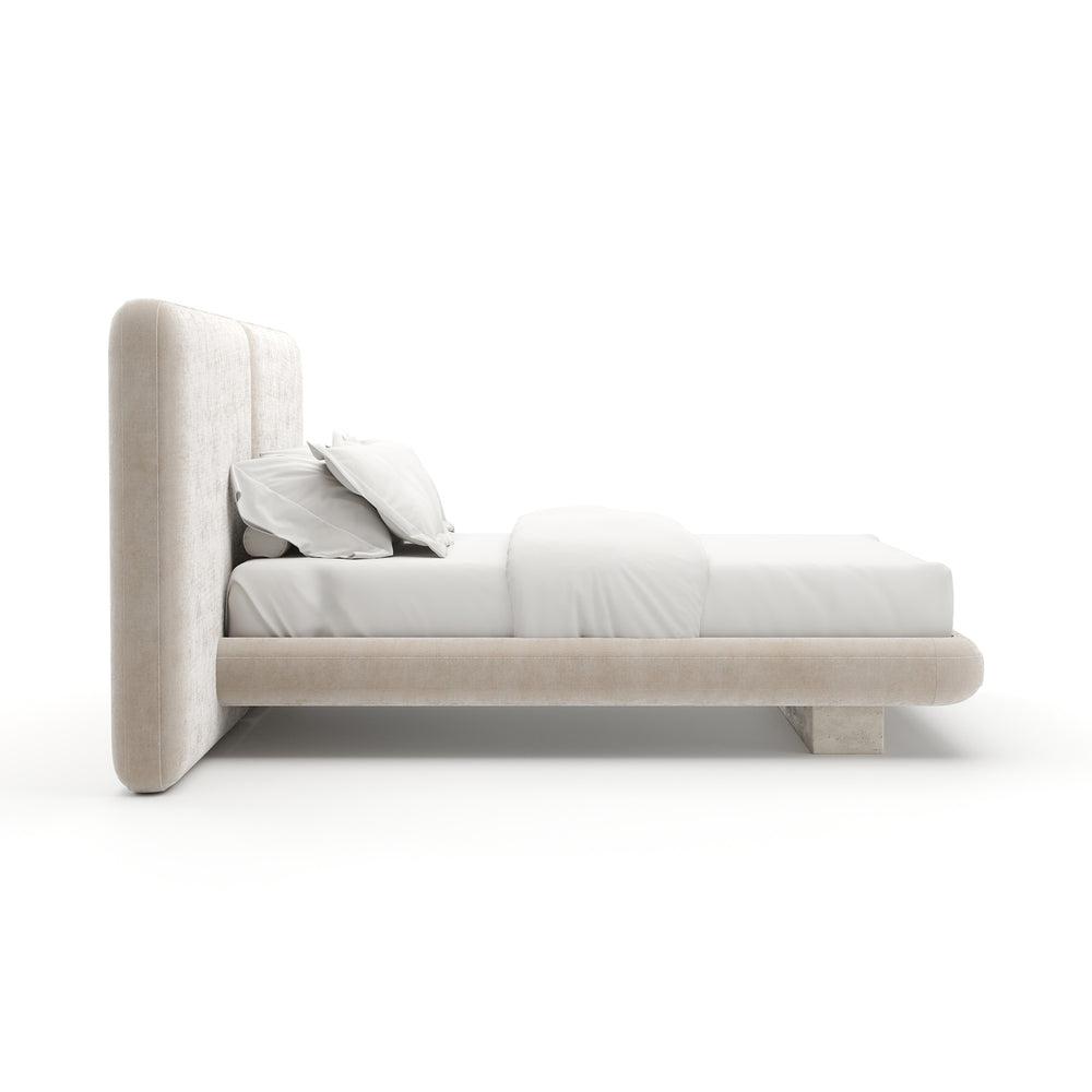 Overlap Upholstered Bed
