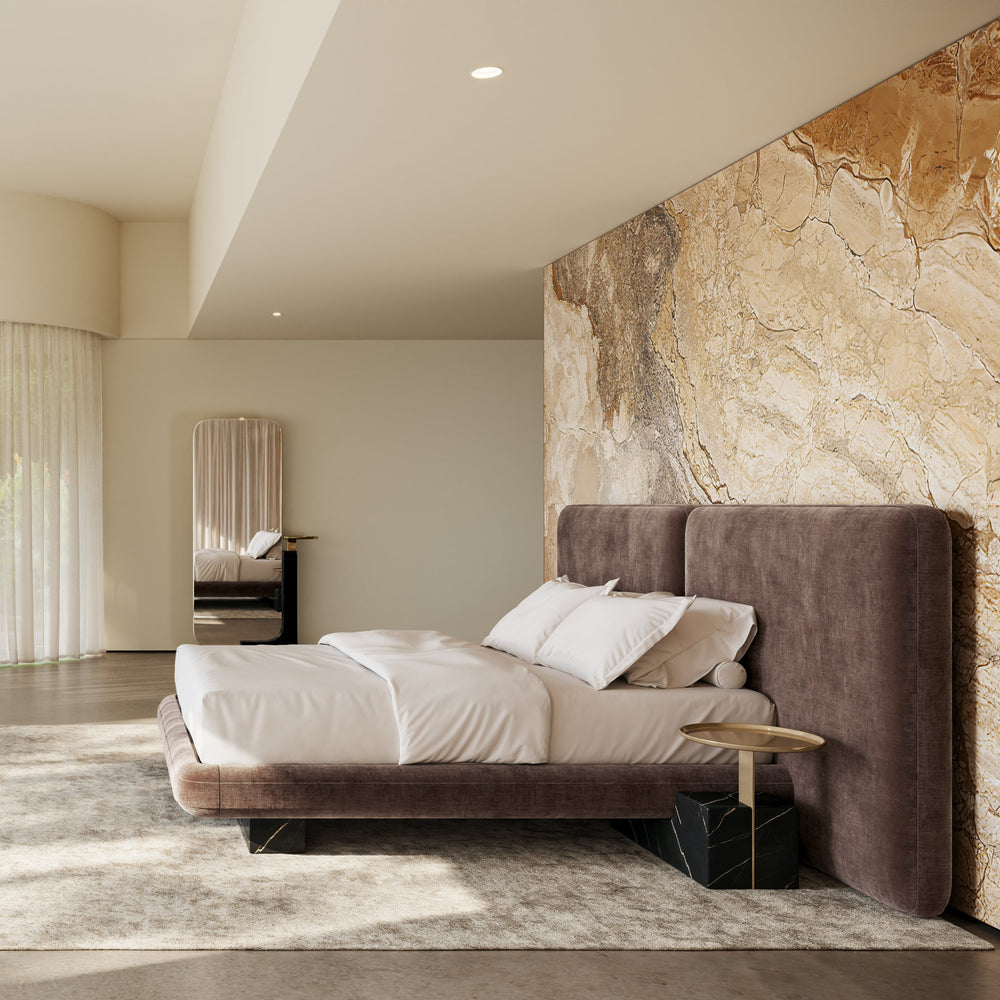 Overlap Upholstered Bed