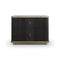Rhythm Nightstand  option Dark Travertine / Black Stained Ash