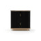 Rhythm Nightstand  option Black Stained Ash / Dark Travertine / Small: 25 in width