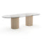 Rhythm Oval Dining Table  option Clear Glass
