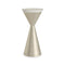 Spy Glass End Table  option Taupe Silver Leaf