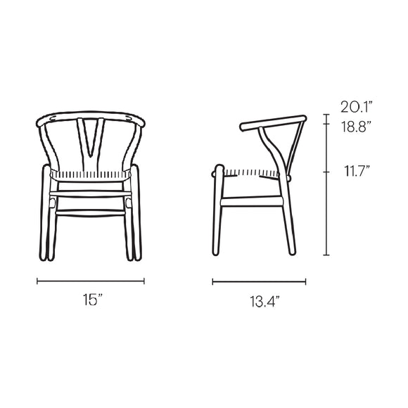 新品 CH24 Low | Wishbone chair | SH43 cm | Carl Hansen & Søn - CH24 Wishbone Chair - Batten Home