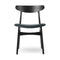 CH30P Dining Chair  option Oak Black / Thor 350 Leather