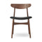 CH30P Dining Chair  option Wanut Oil / Thor 301 Leather