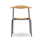 CH88T Dining Chair  option Oak Oil / Black Powder Coated Steel