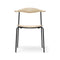 CH88T Dining Chair  option Oak Soap / Black Powder Coated Steel