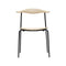 CH88T Dining Chair  option Oak White Oil / Black Powder Coated Steel