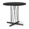 E020 Embrace Dining Table  option Oak / Black Laminate / Black / Black Powder Coated Steel