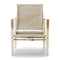 KK47000 Safari Lounge Armchair  option White Oil / Natural Canvas