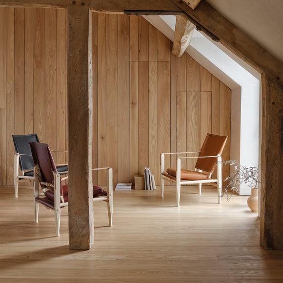 JOHANSON DESIGN サファリチェア Set of Black Leather & Chrome Safari Chair by Johanson